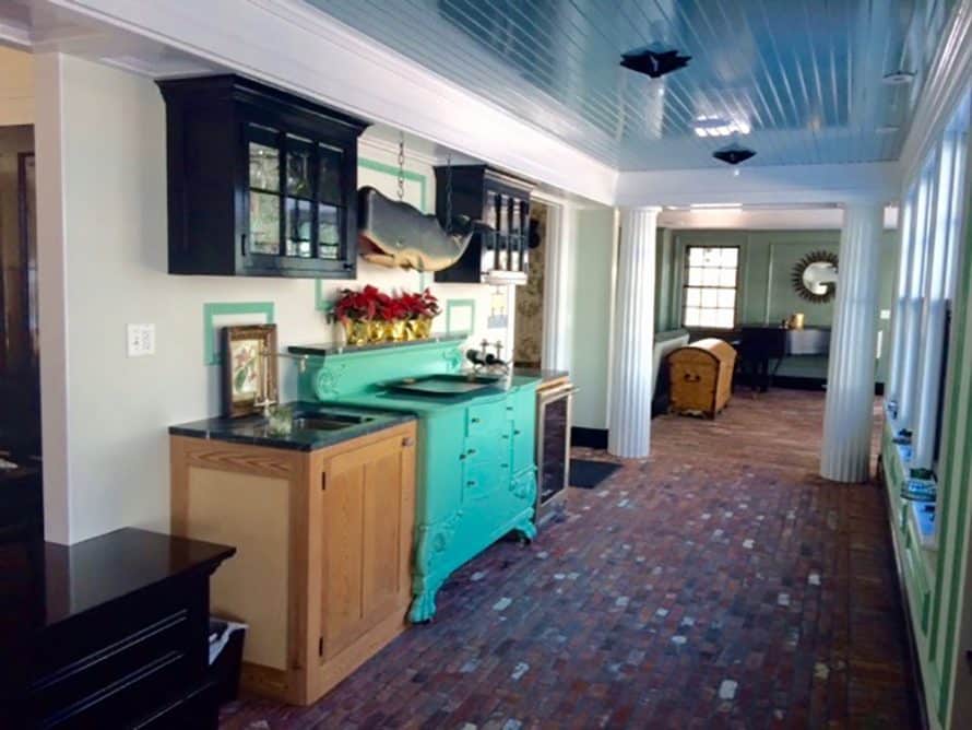 Stylish turquoise kitchen renovated by Parlour Farm