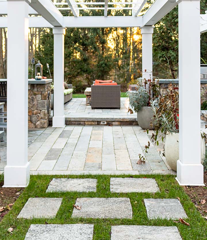 Antique granite paving patio project