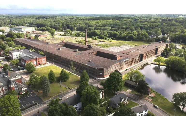 The Draper Mill, abandoned from a bird's eye view.