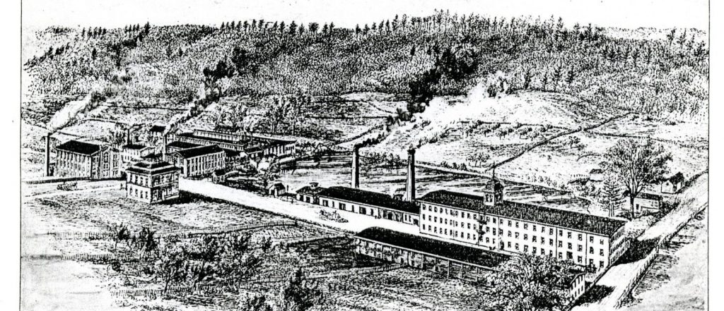 Drawing of the Draper Mill in 1881