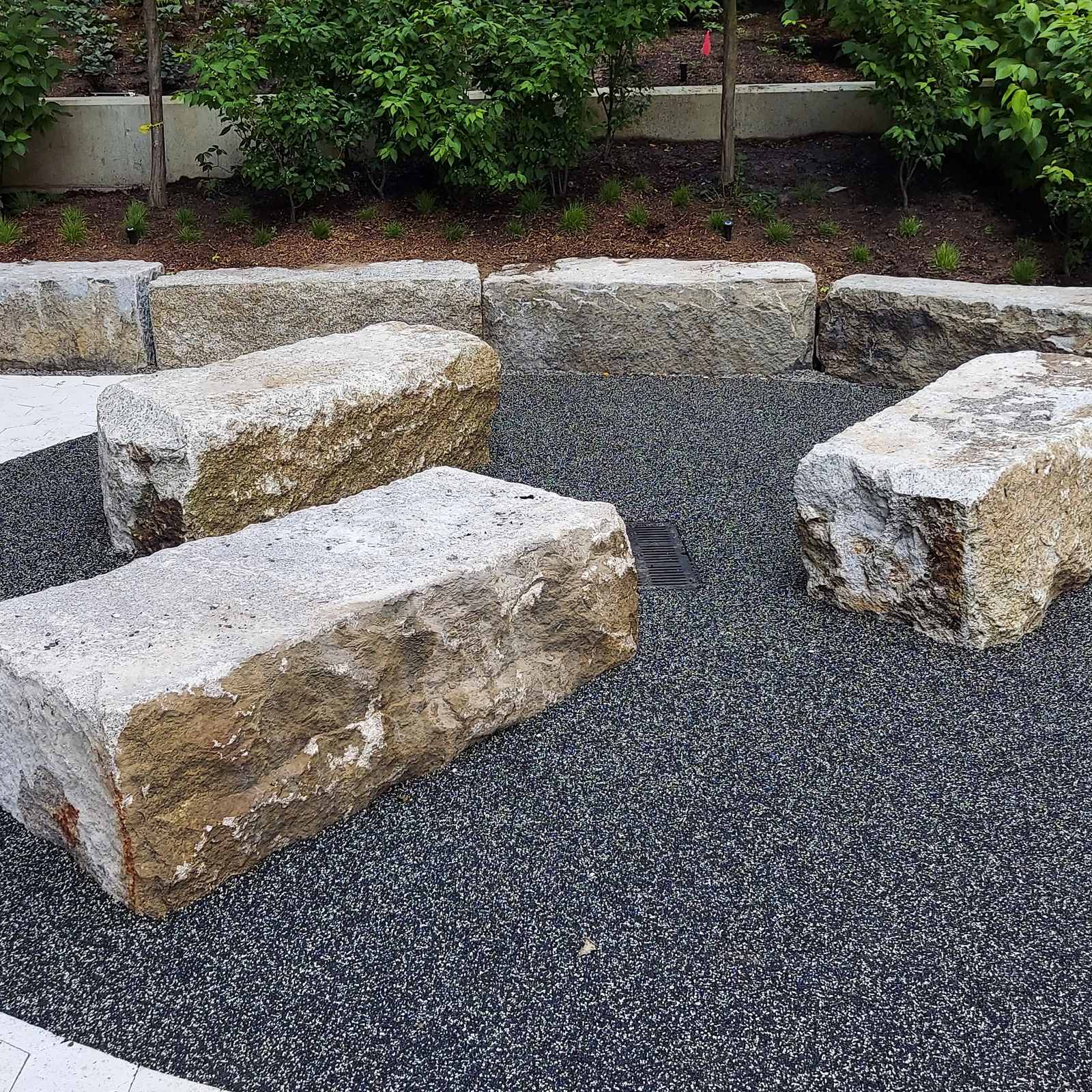Reclaimed-granite-bench-block-project